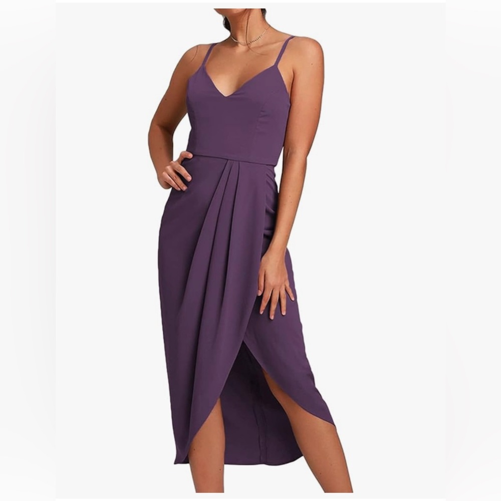 Amazon Women's Midi Dress in Deep Purple